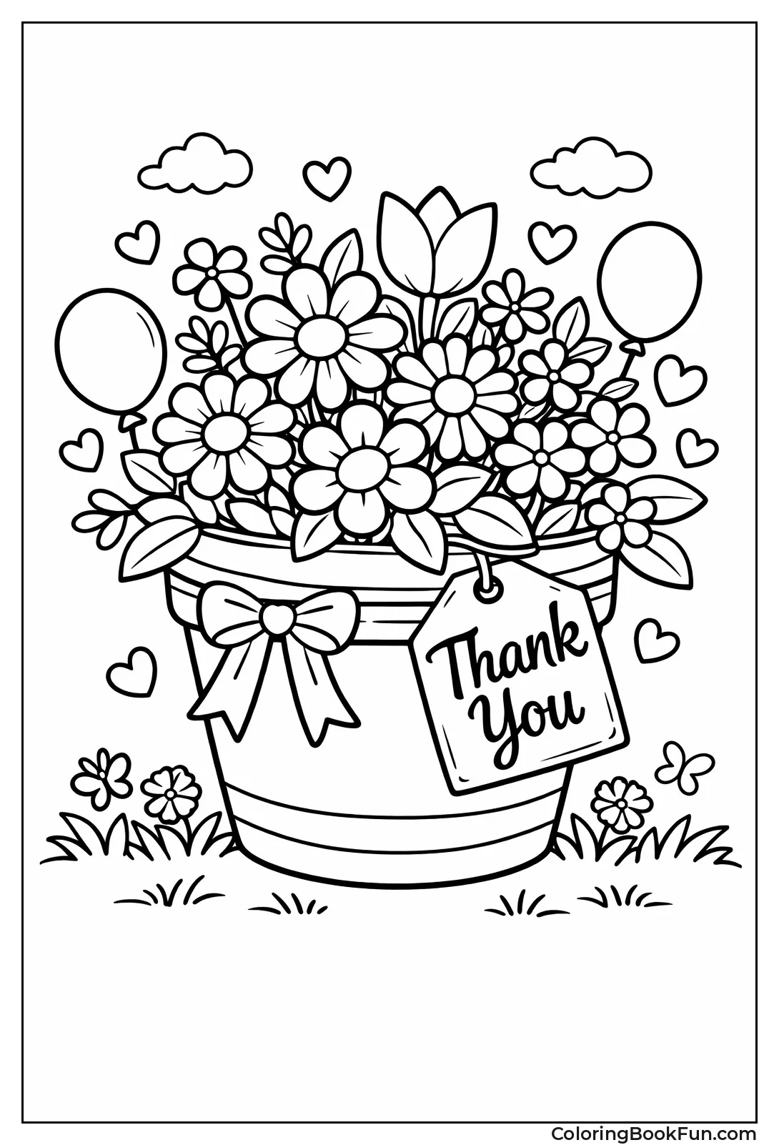 Flower Pot Tags Thank You
