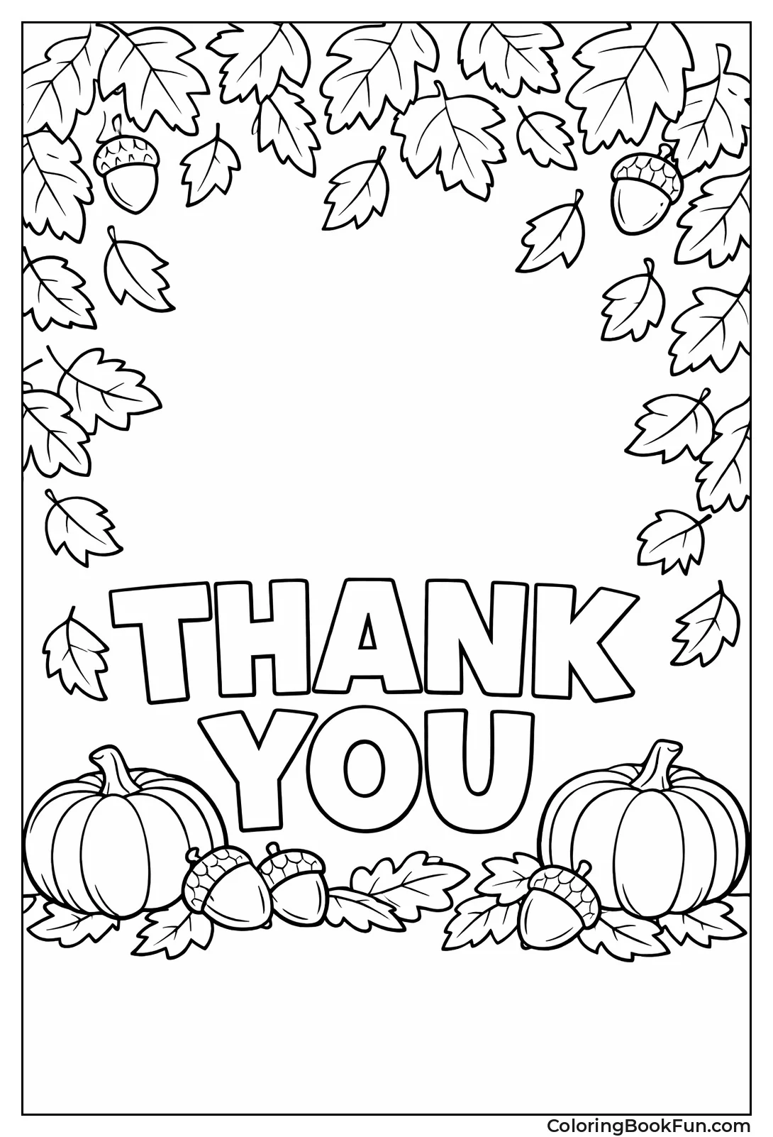 Leaves Fall around Thank You