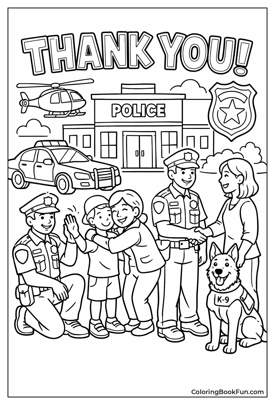 Thankful Community with Police