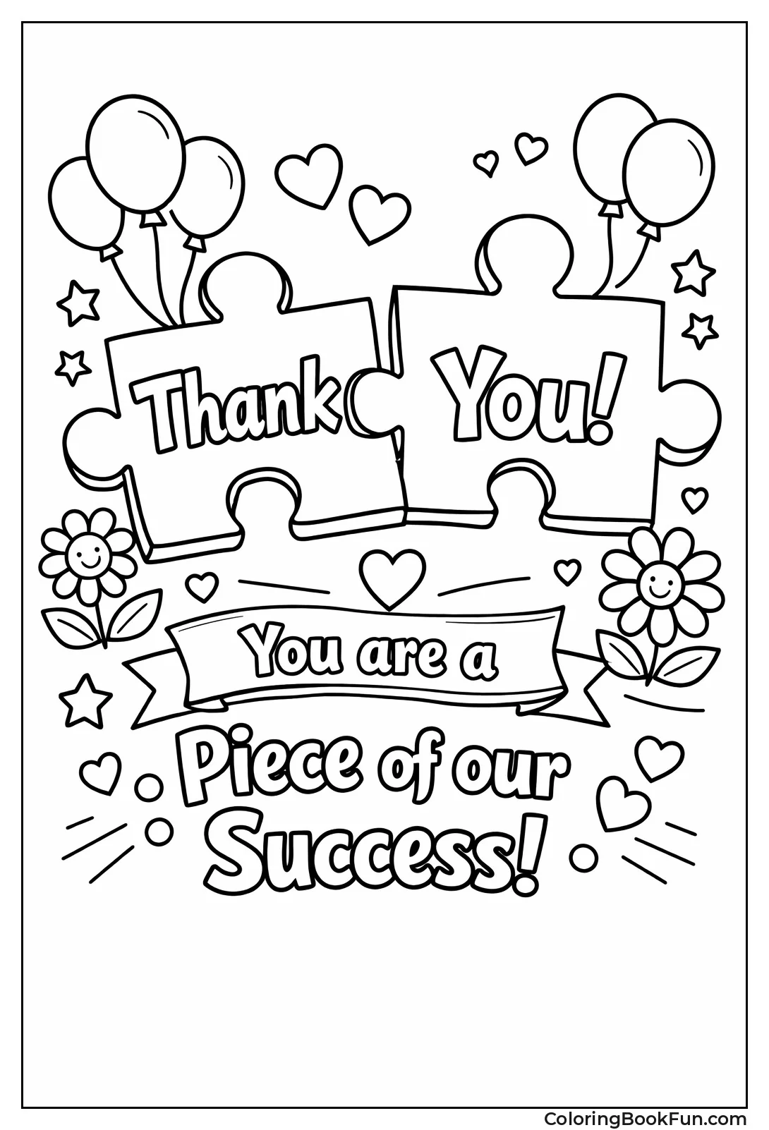 Puzzle Pieces Connect Thanks