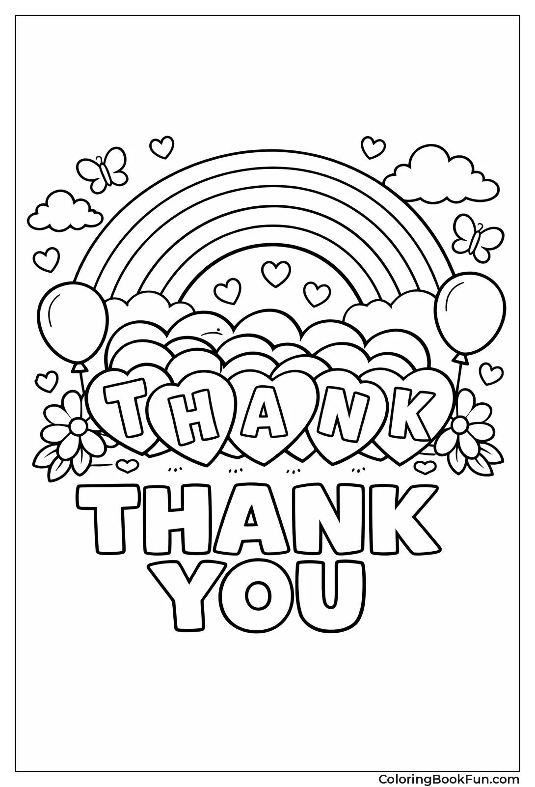 Rainbow Arcs over Hearts