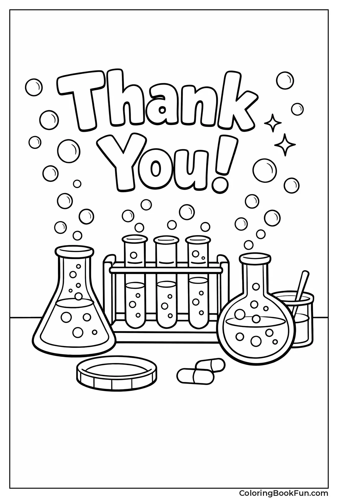 Beakers Bubble in Lab