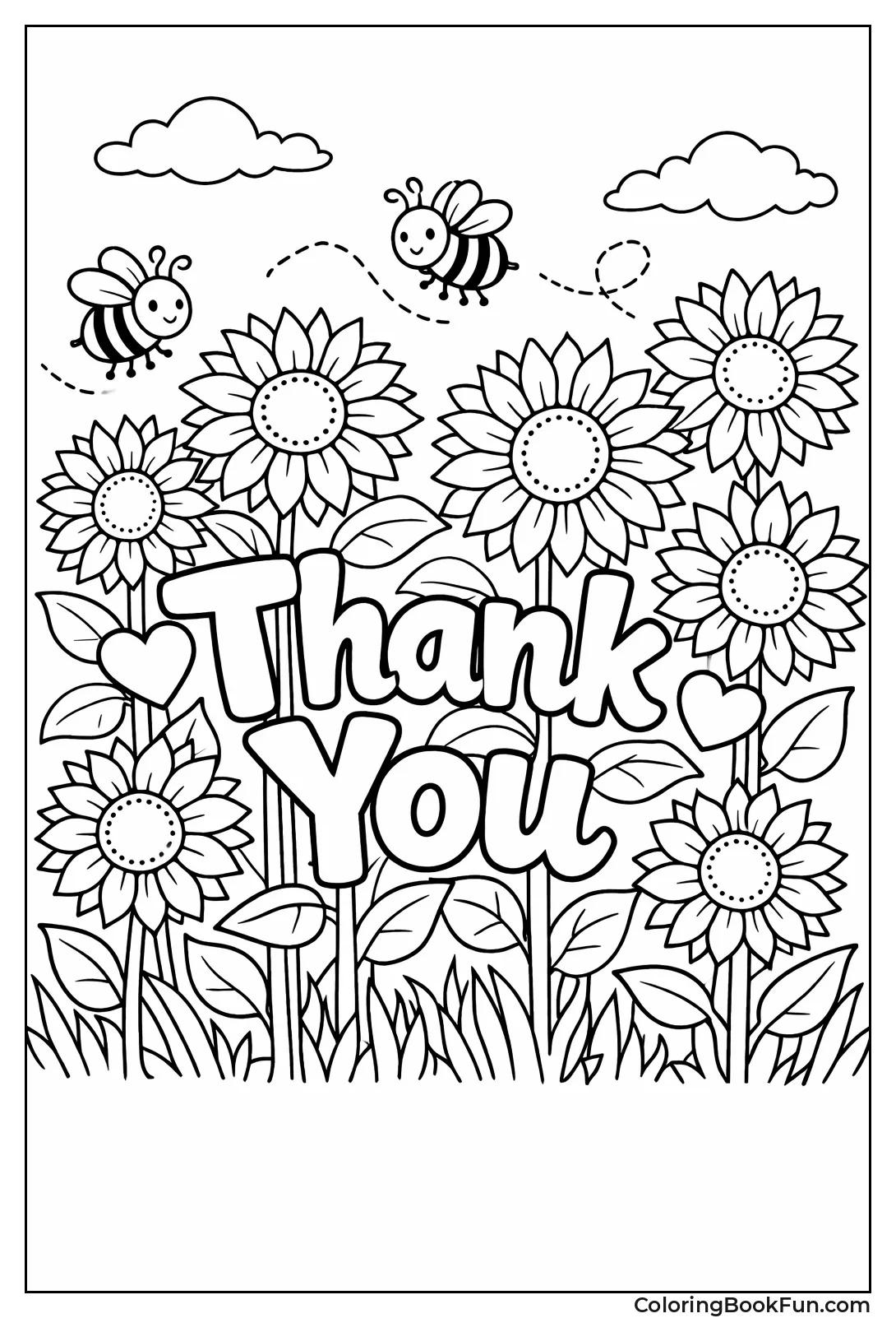 Sunflowers Grow with Bees