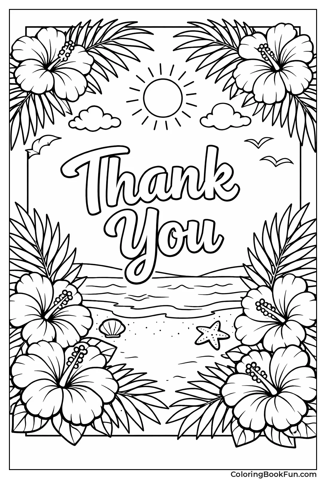 Hibiscus Frames Sunny Thanks