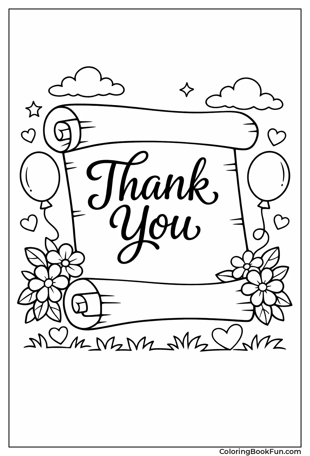 Scroll Unfurls Thank You