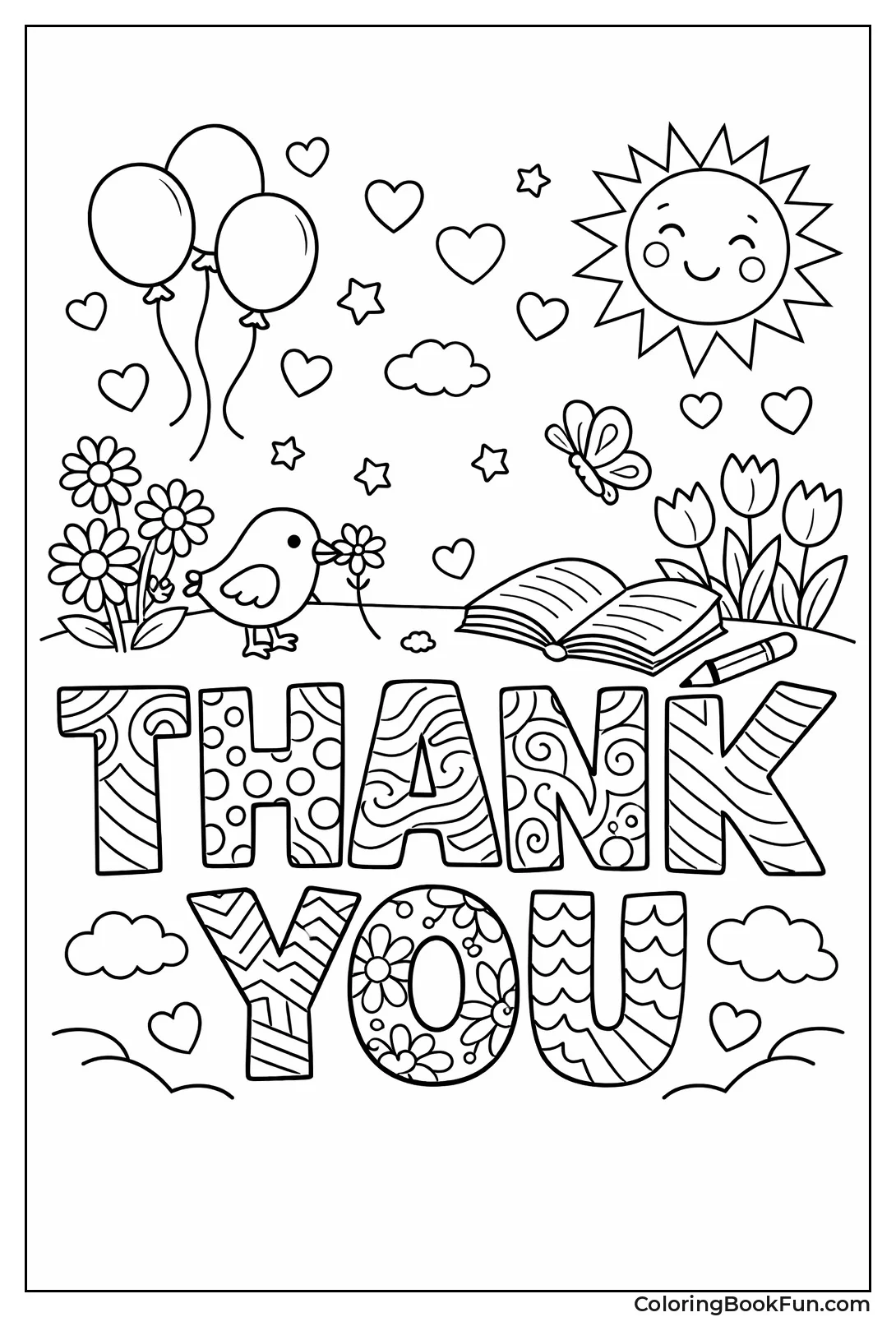 Doodle Letters Fill Page