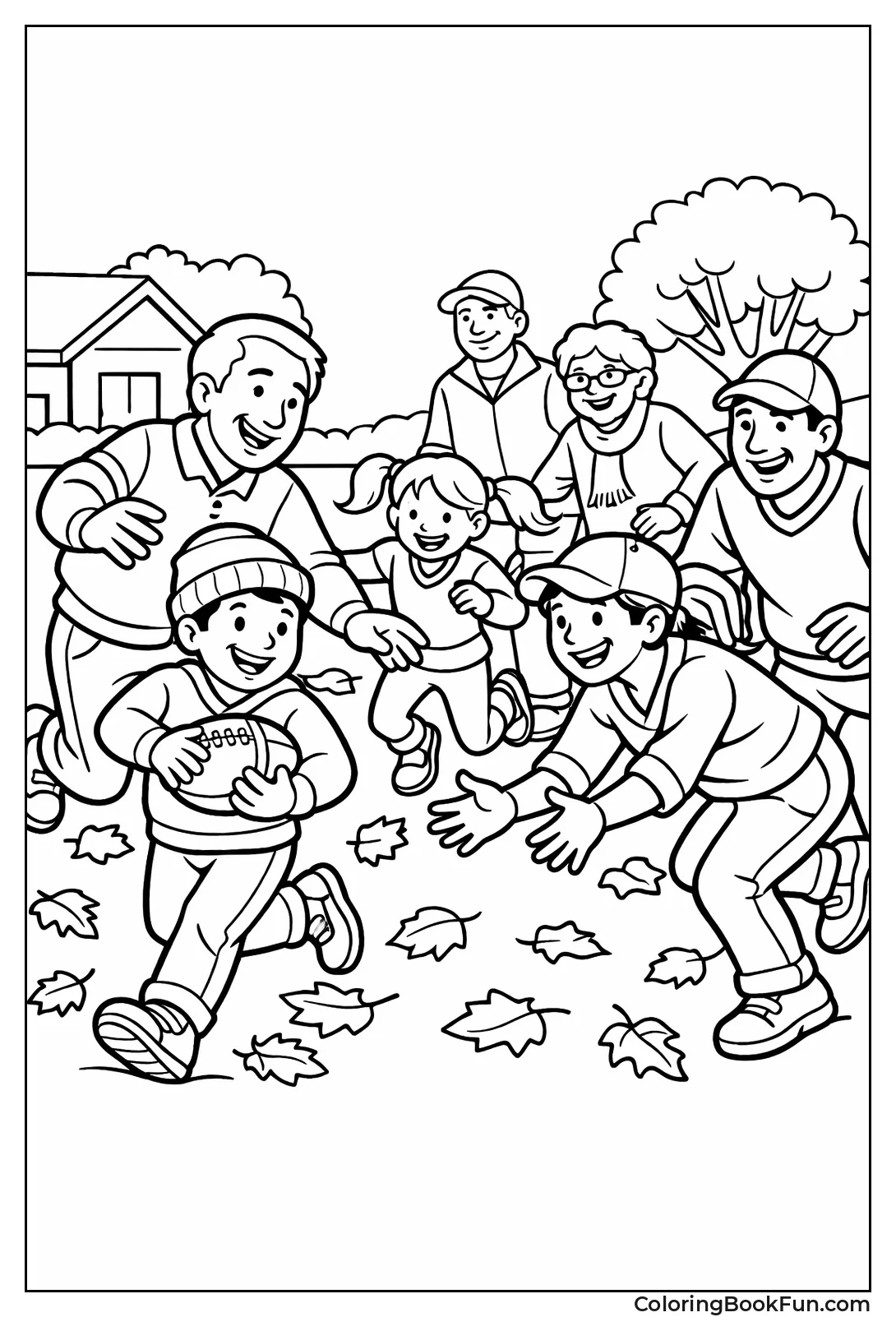 Family Playing Football