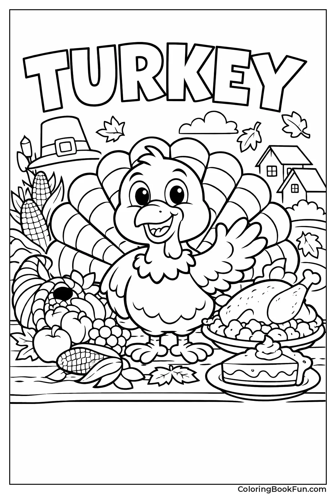 Smiling Cartoon Turkey