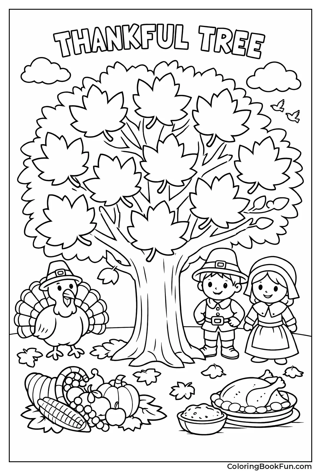 Tree with Thankful Leaves