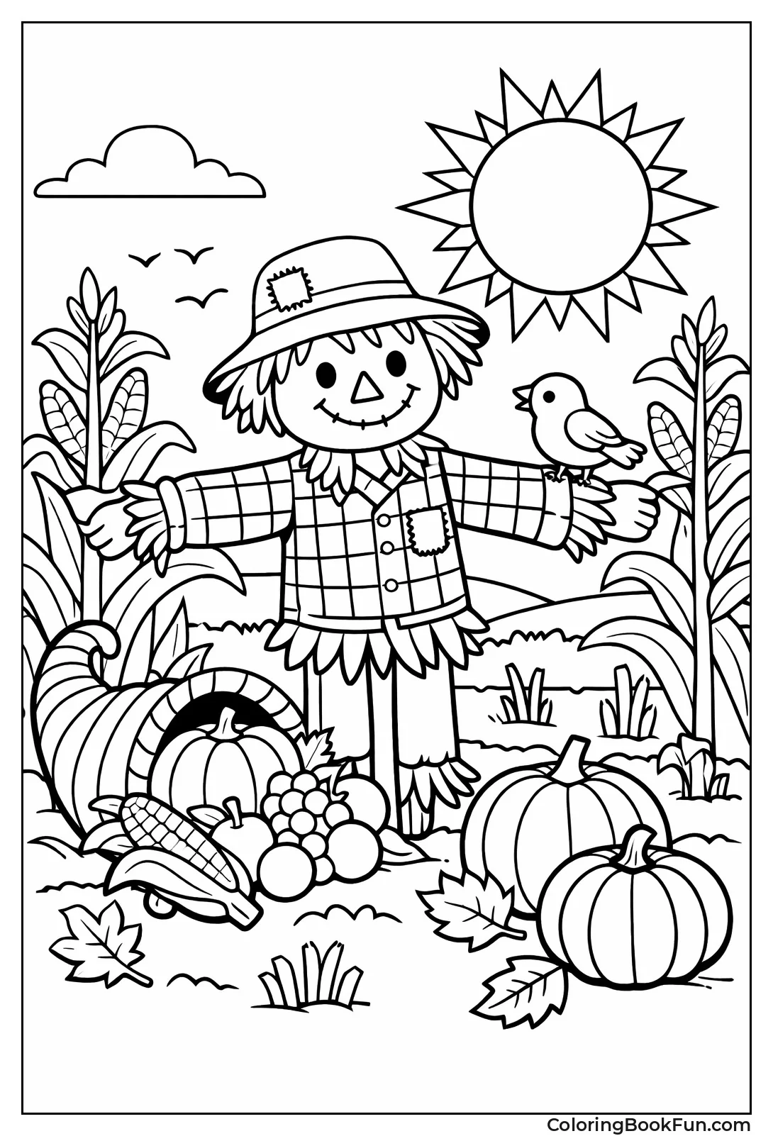 Scarecrow in Cornfield