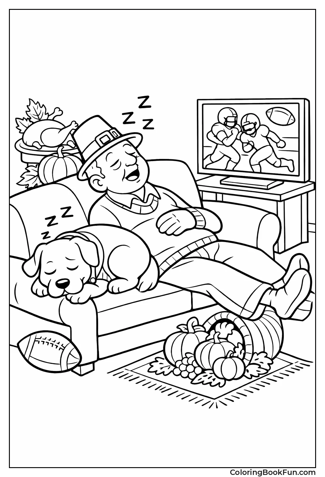 Grandpa Napping with Dog