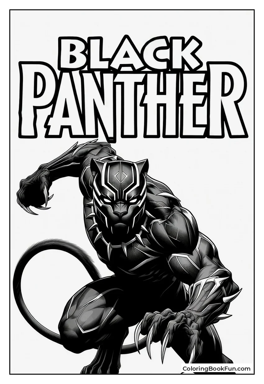 Black Panther Pounces with Claws