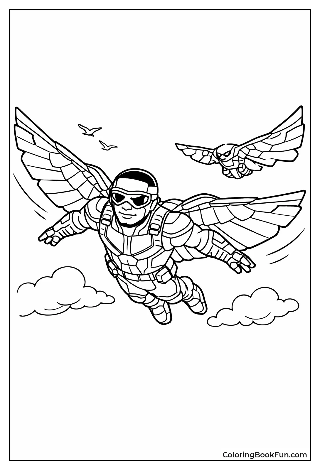 Falcon Glides with Wings