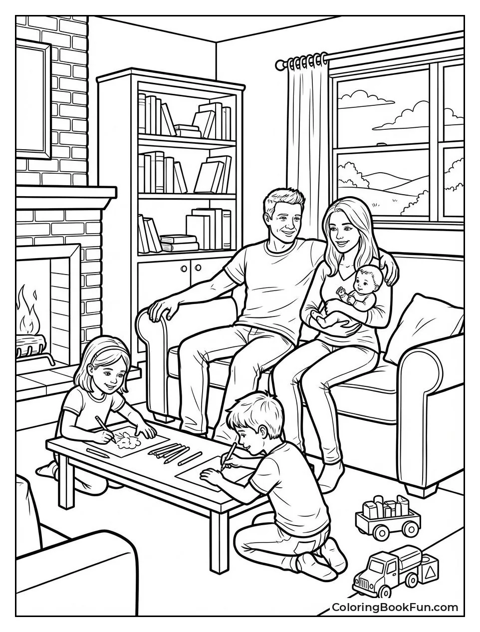 Hawkeye Hugs His Family