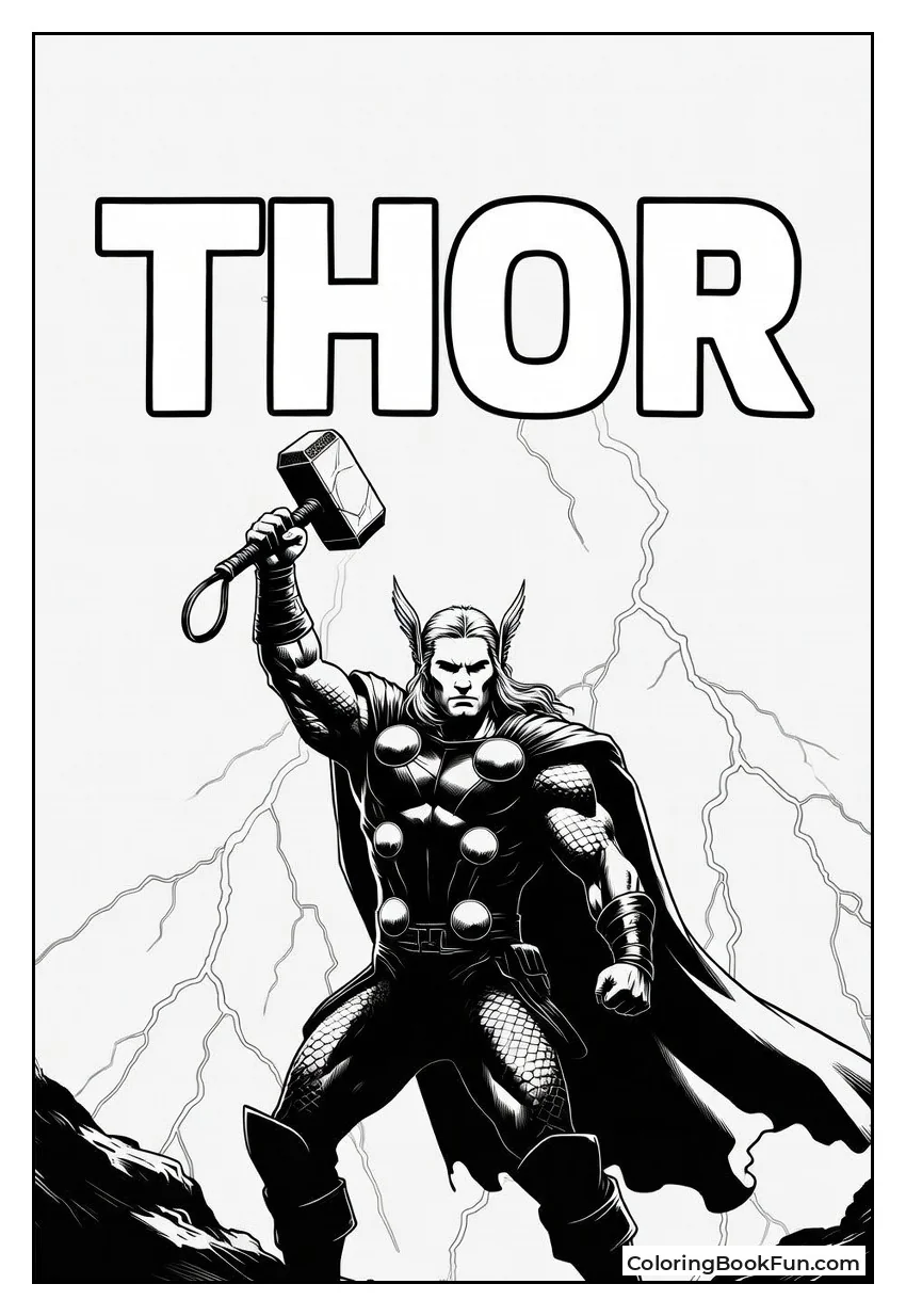 Thor Lifts Hammer High