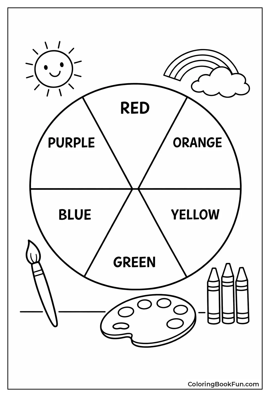 Segmented Color Wheel Circle