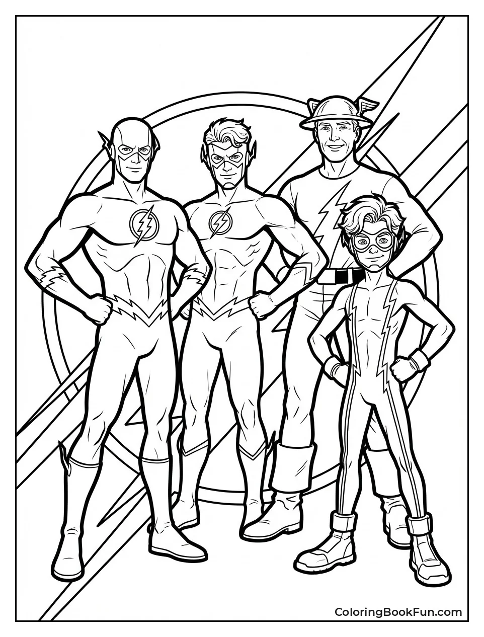 Flash Family Poses Together