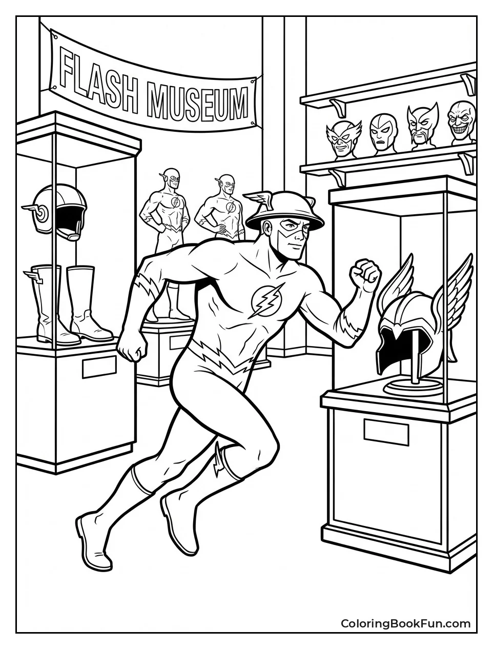 Flash Museum with Statues