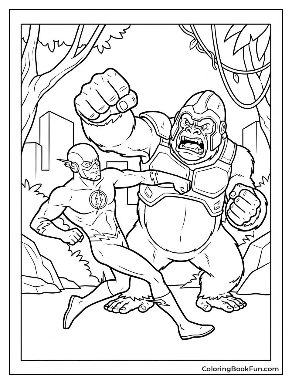 Flash Dodges Gorilla Grodd Punch