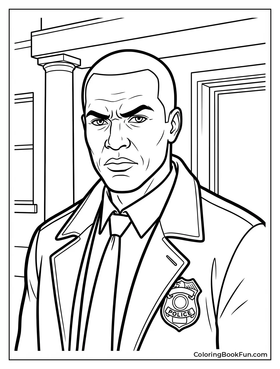 Joe West Shows Police Badge