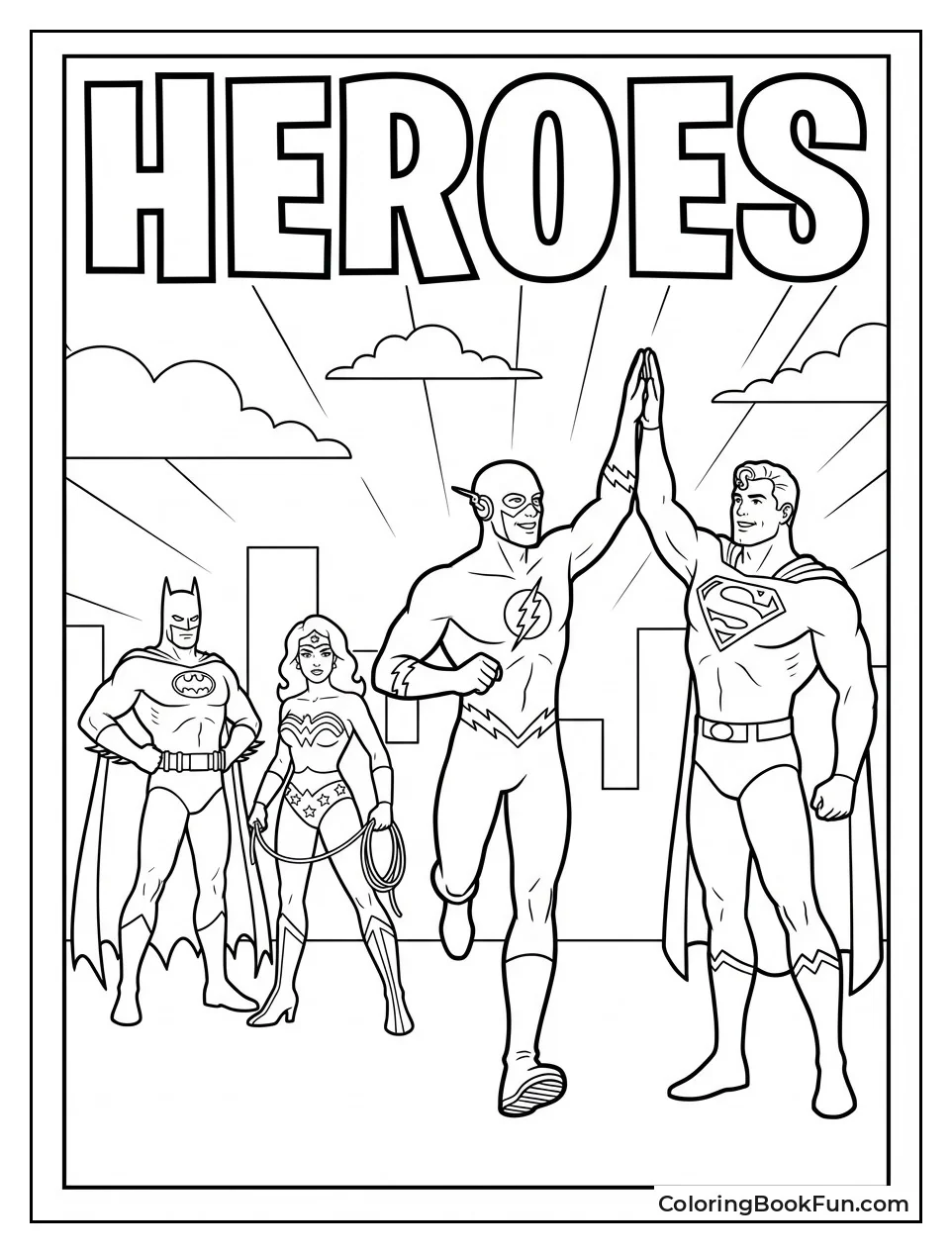 Flash High-Fives Superman