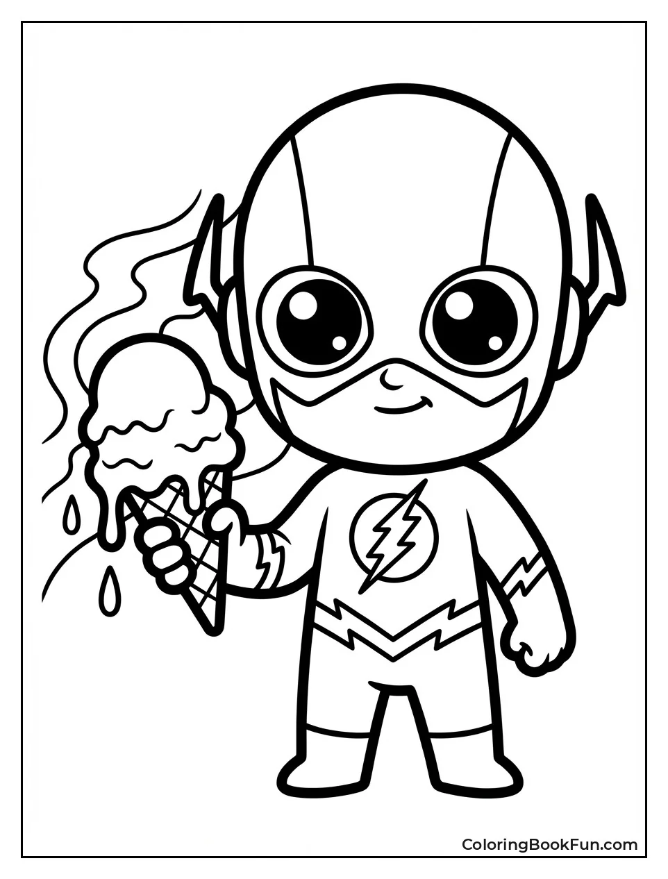 Cute Flash Holds Ice Cream