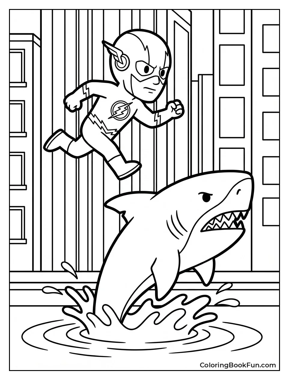 Flash Escapes King Shark Chase