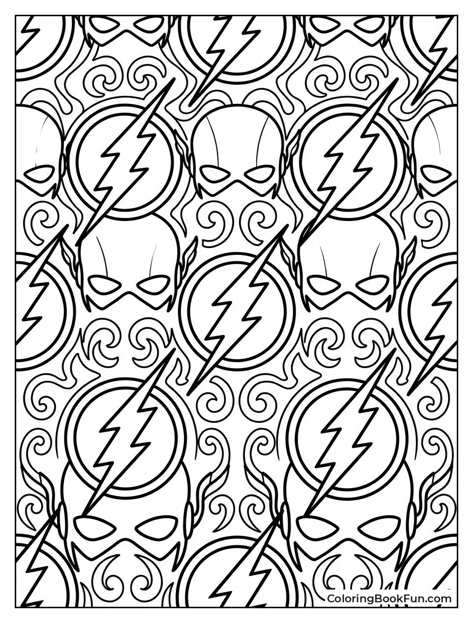 Lightning Bolt Mandala Pattern