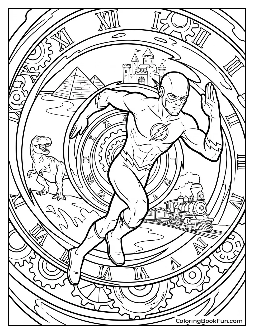 Flash Runs through Time Vortex