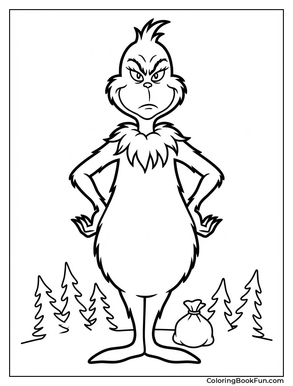 Grinch Stands Full Body