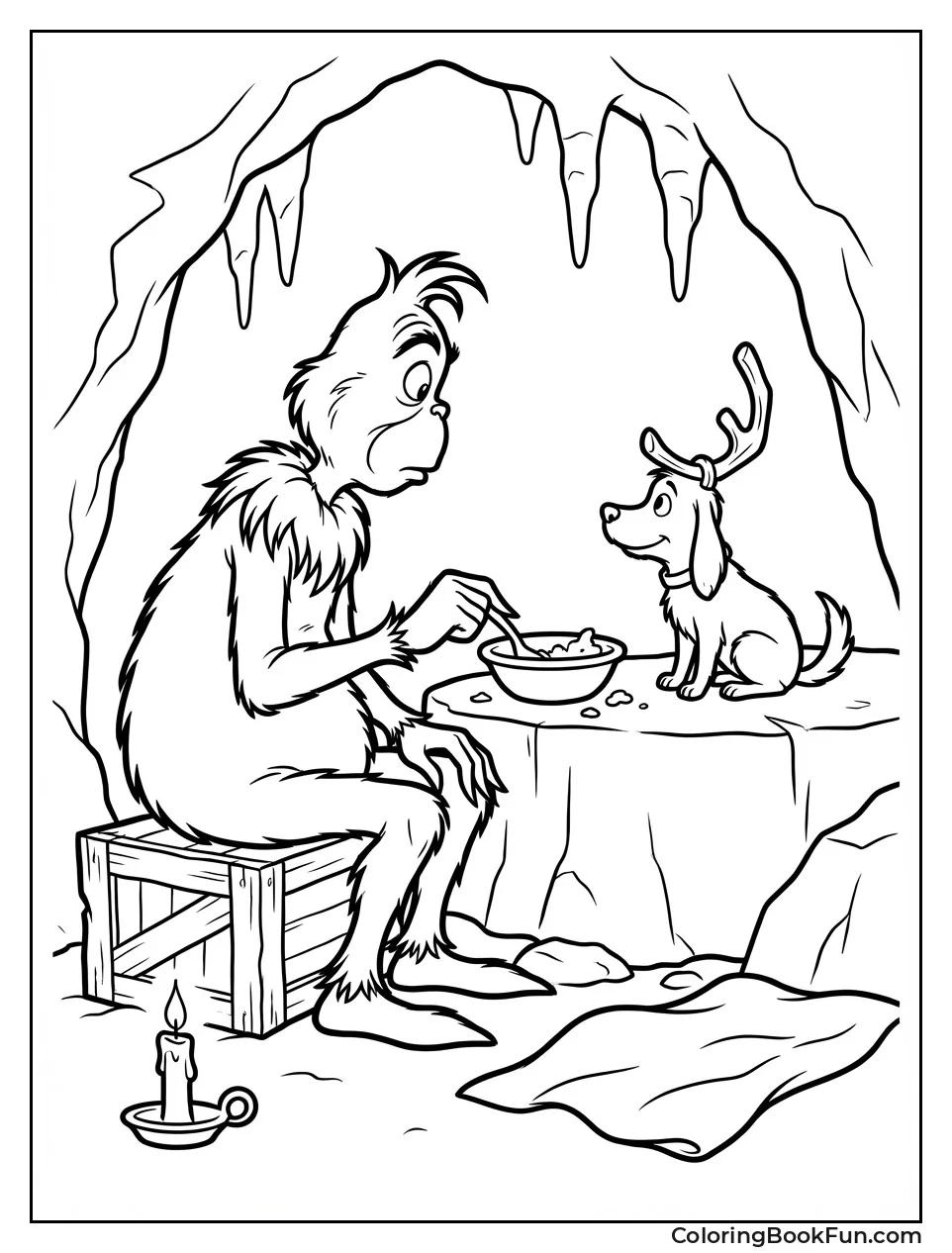 Grinch Shares Cave Breakfast