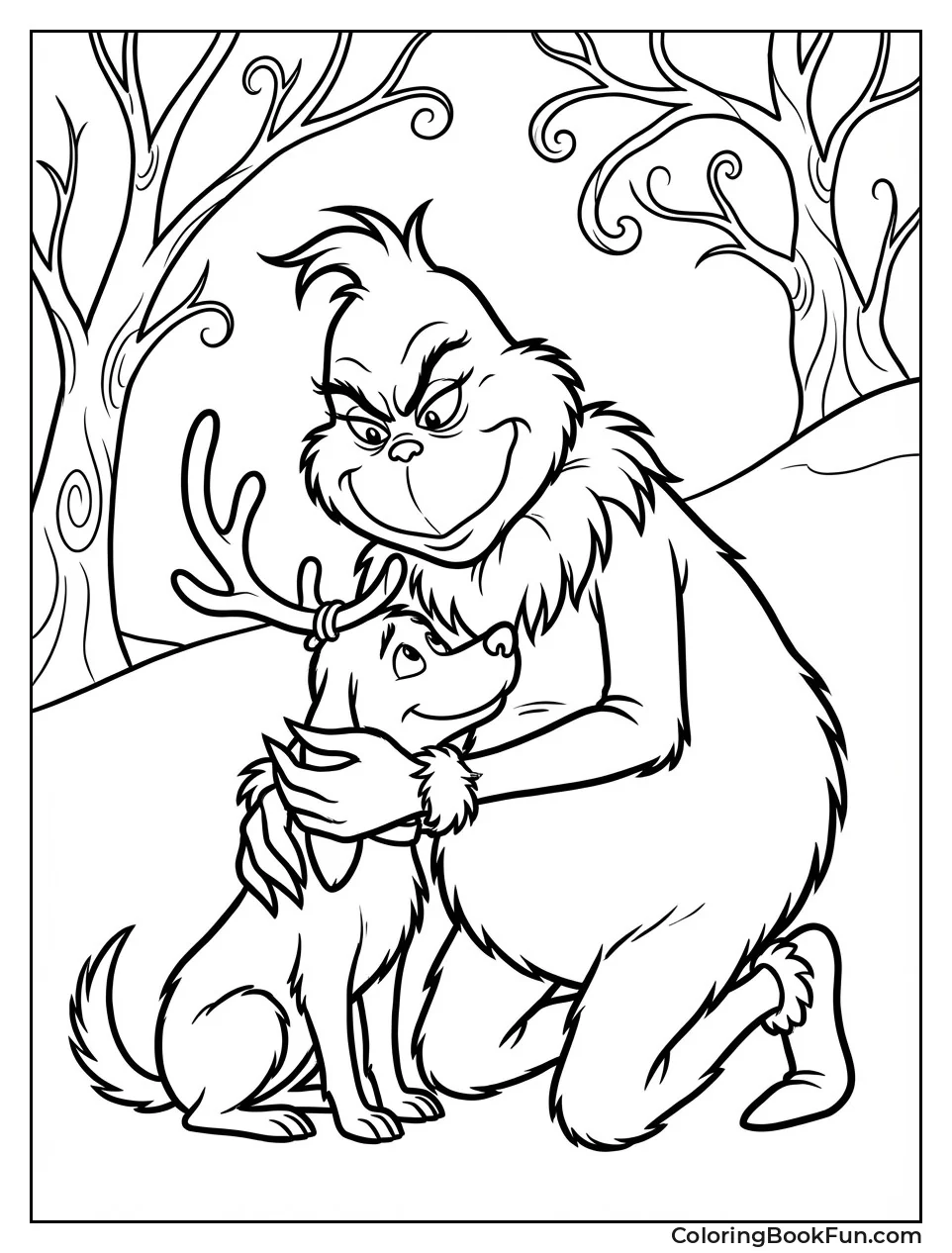 Grinch Hugs Max Tenderly