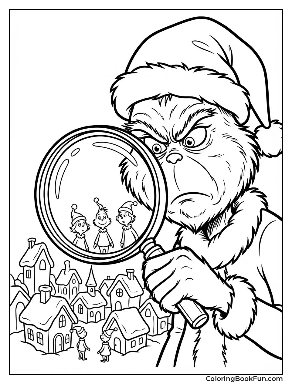 Grinch Spies Magnifying Glass