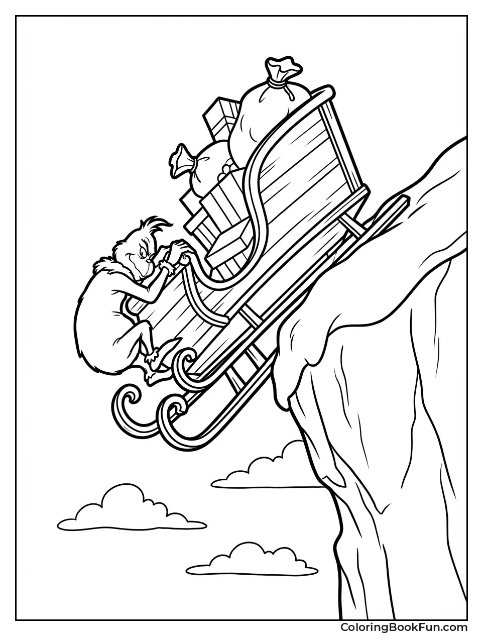 Grinch Grips Cliff Sleigh