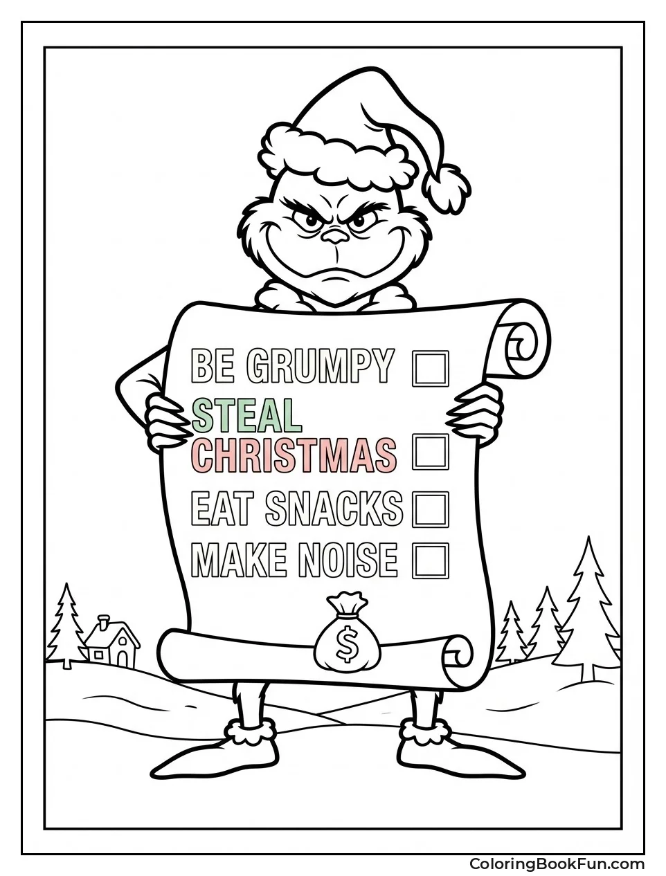 Grinch Checks To-Do List