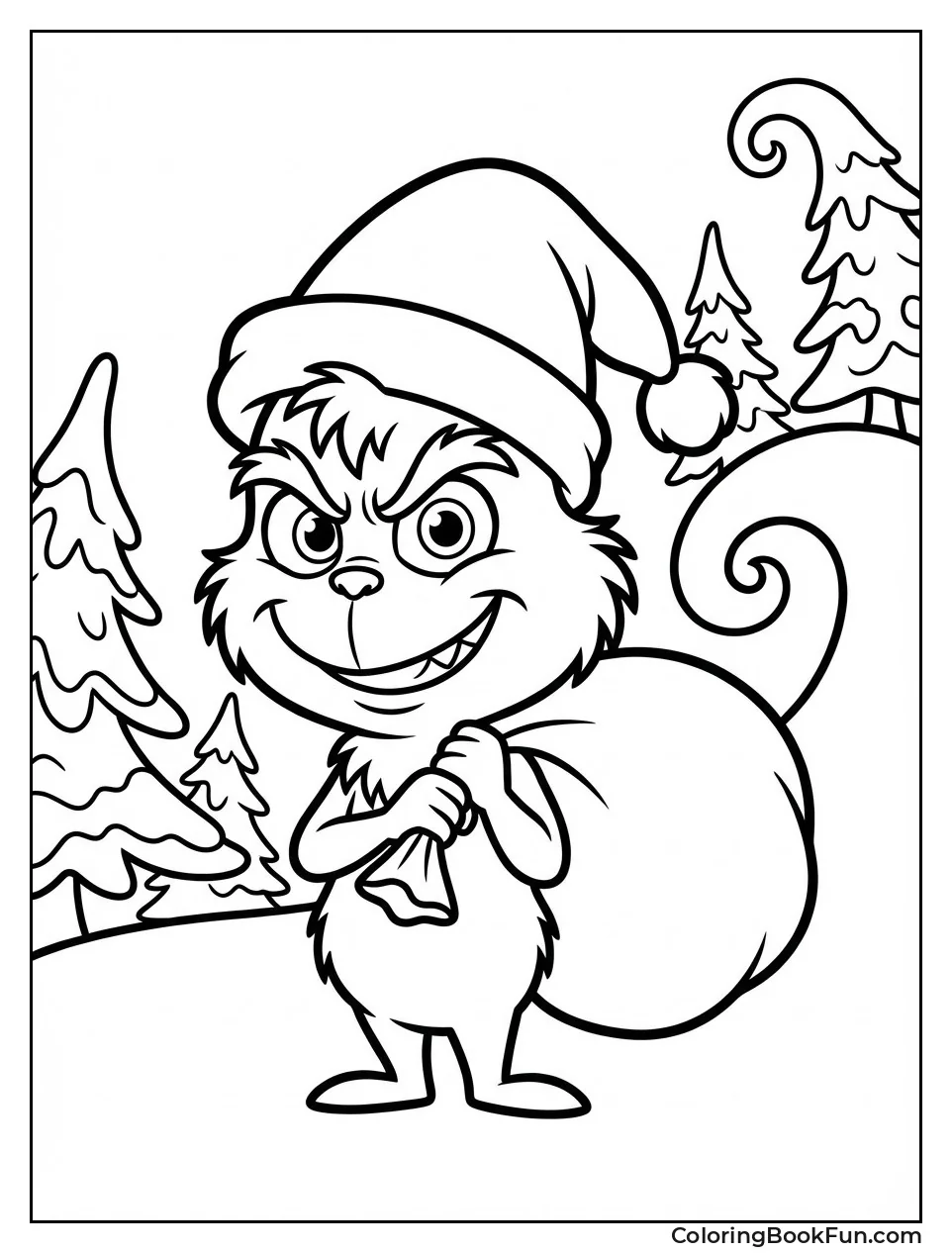 Cute Grinch Grins Mischief