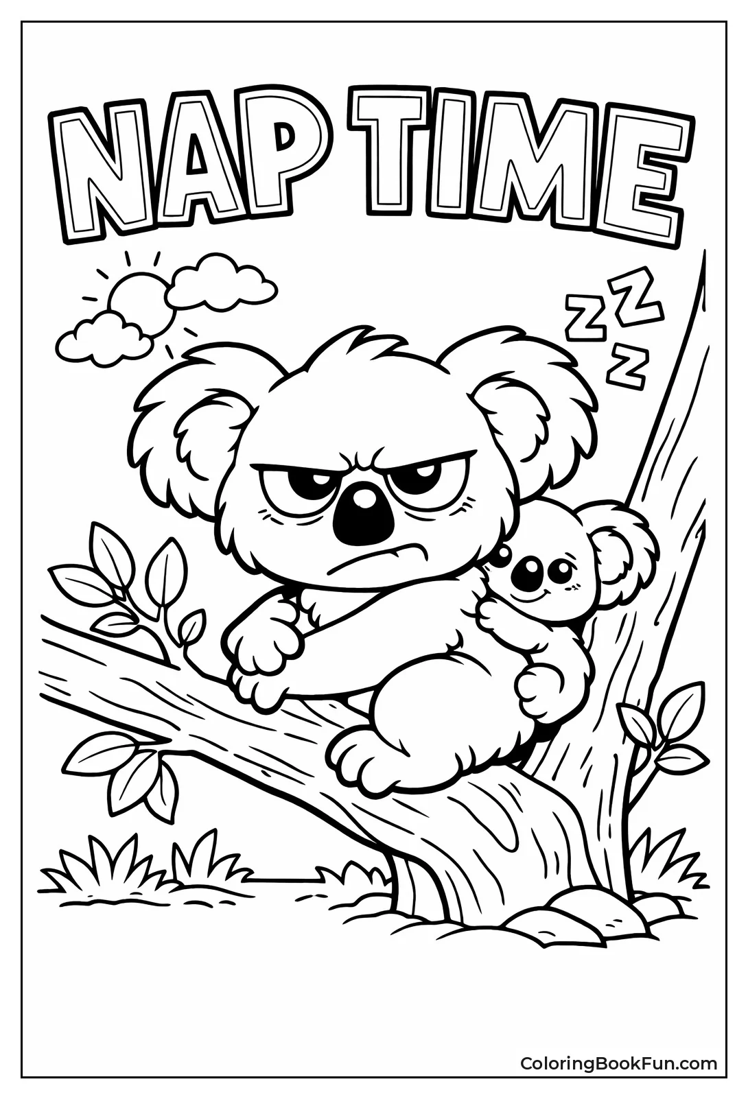 Grumpy Koala Wakes Up