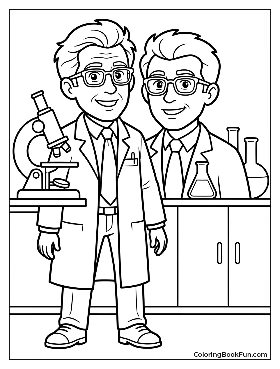 Smiling Bruce Banner in Lab Coat