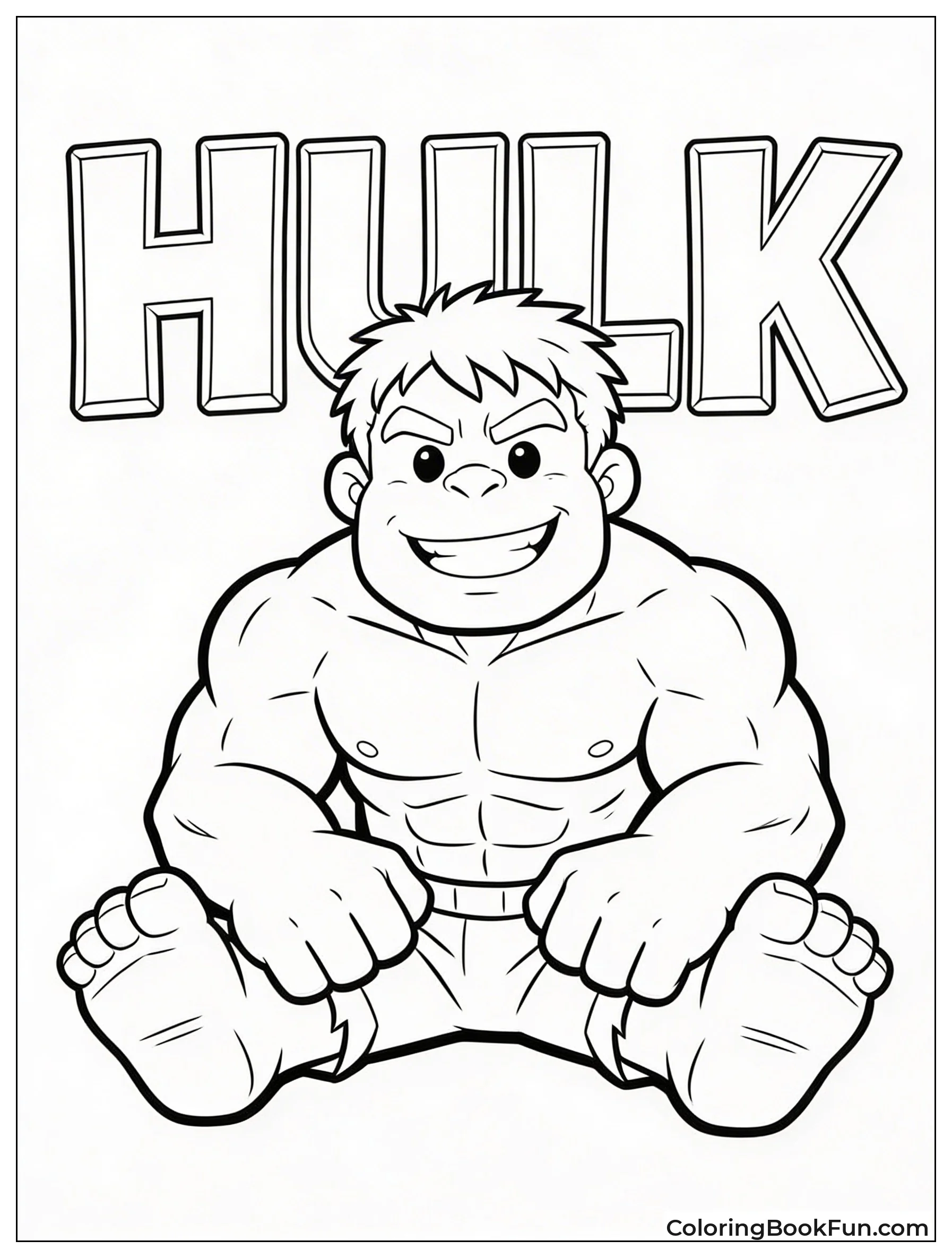 Cute Chibi Hulk Smiles Big