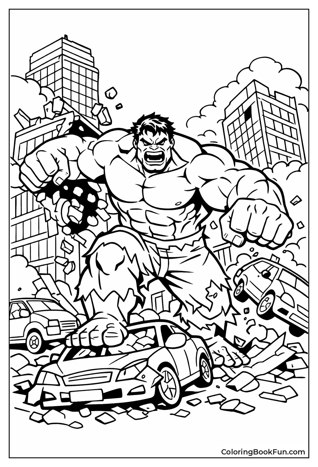 Hulk Tears City Skyscrapers
