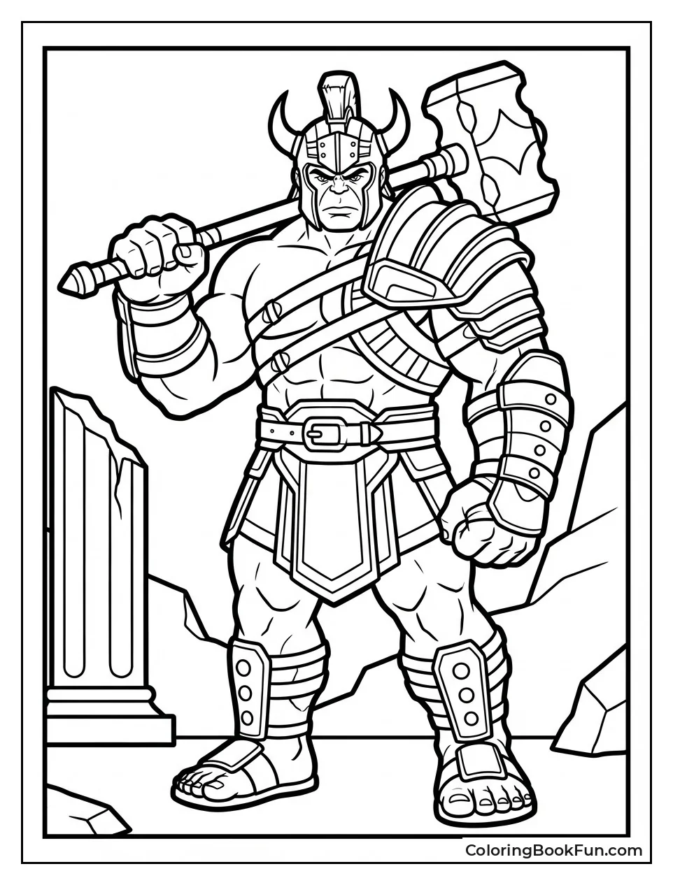 Gladiator Hulk Swings War Hammer