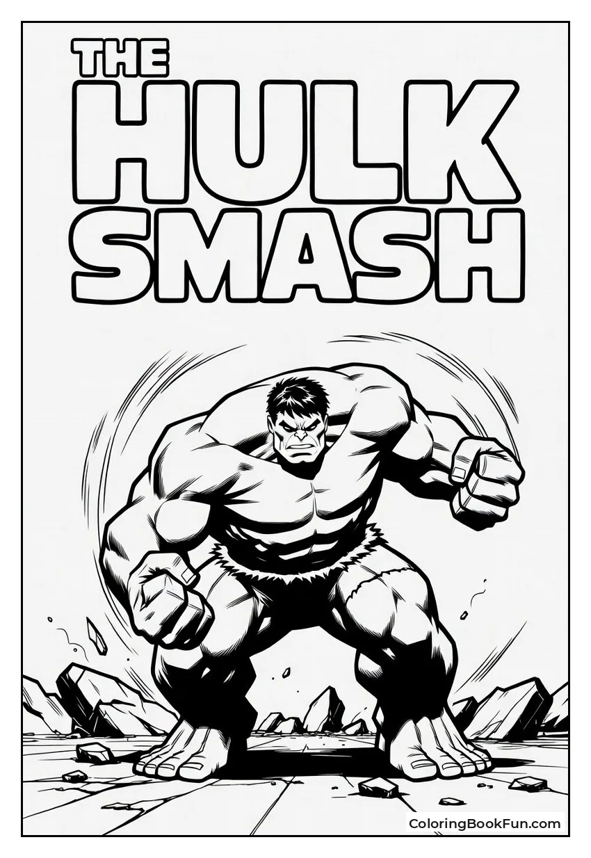 Hulk Smashes Ground with Fists