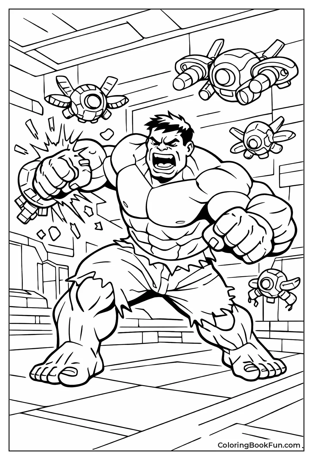 Hulk Smashes Swarm of Robots