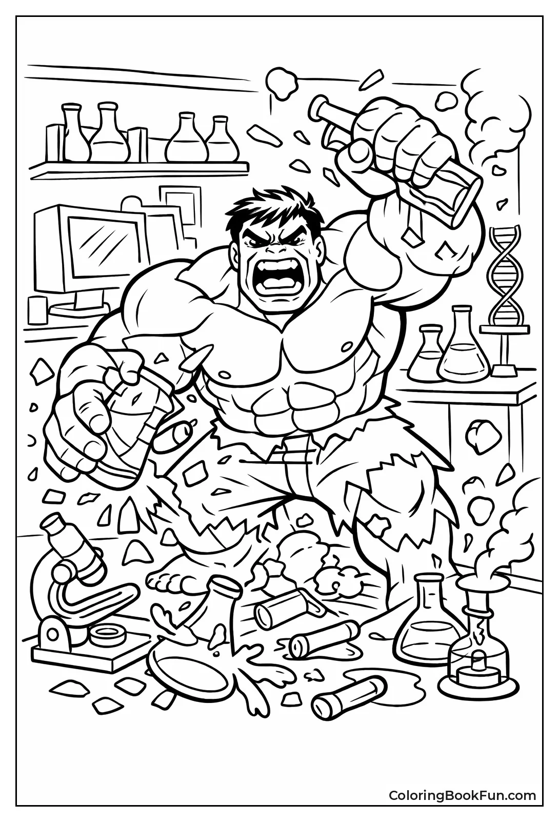 Hulk Smashes Lab Beakers