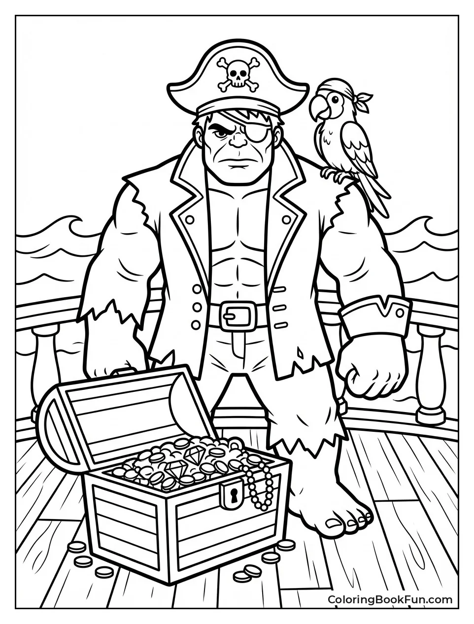 Pirate Hulk Captains Treasure Ship