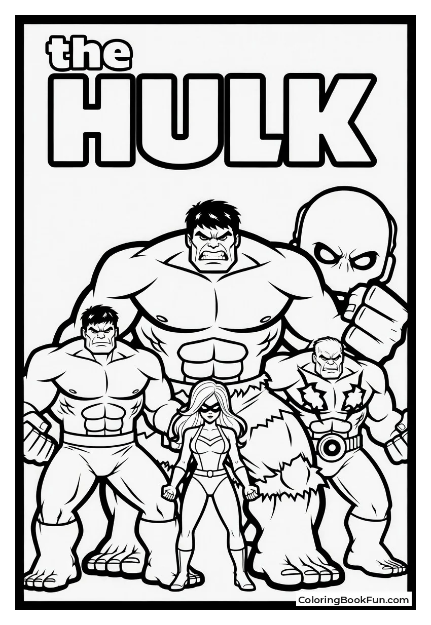 Hulk Poses with Smash Team