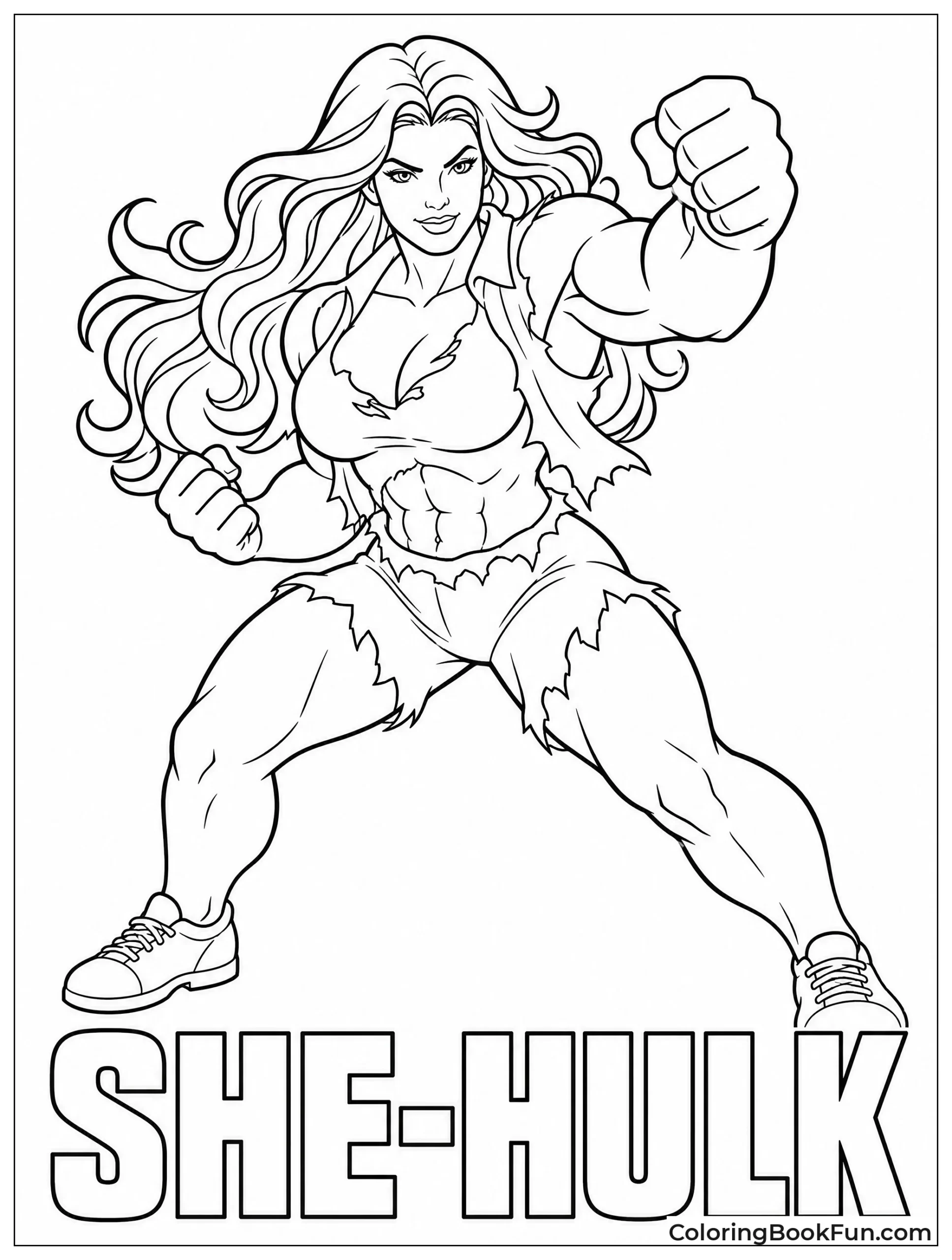 Confident She-Hulk Strikes Dynamic Pose