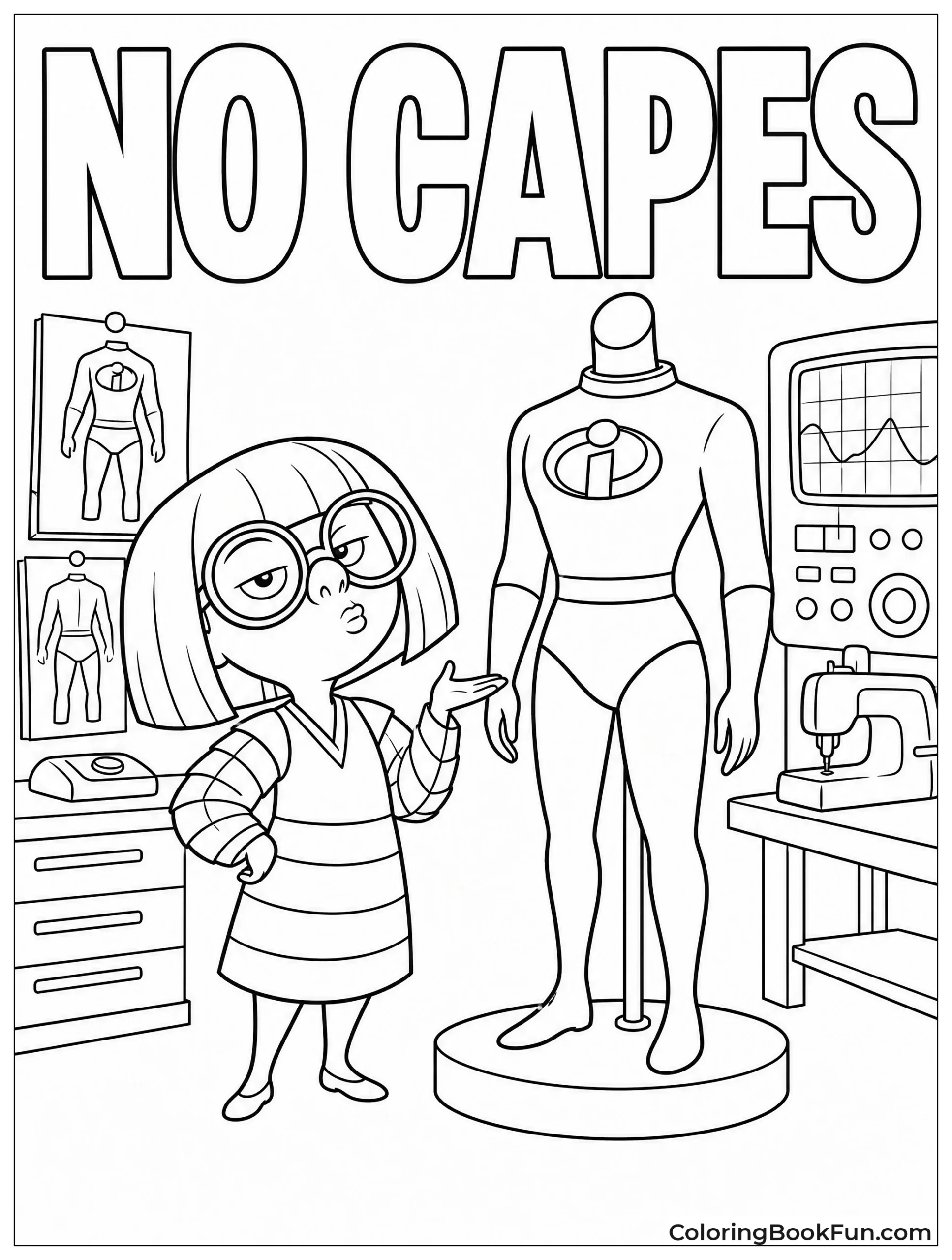 Edna in Super Suit Studio