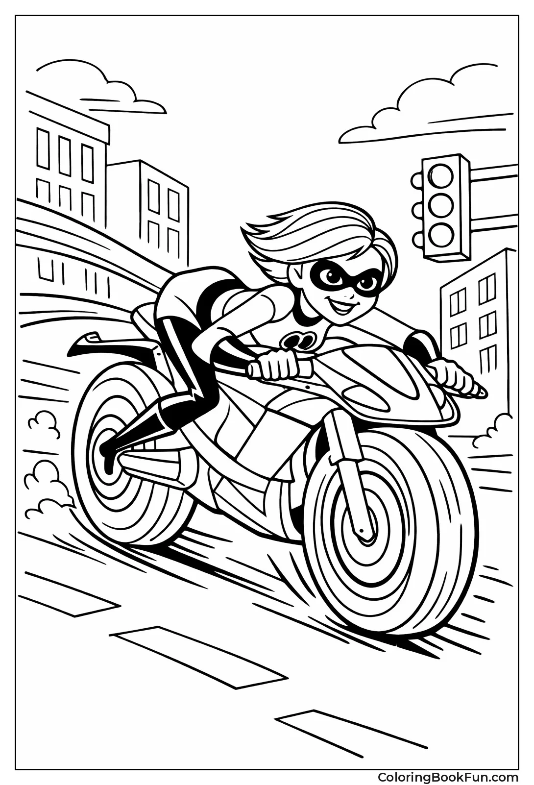 Elastigirl Riding Elasticycle