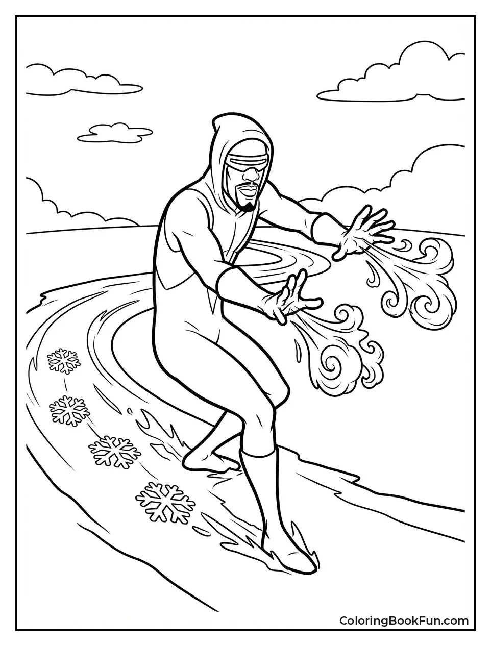 Frozone Sliding on Ice Path